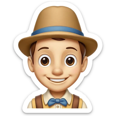Pinocchio Disney style sticker