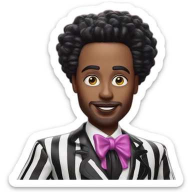 beetlejuice in barbie outfit sticker