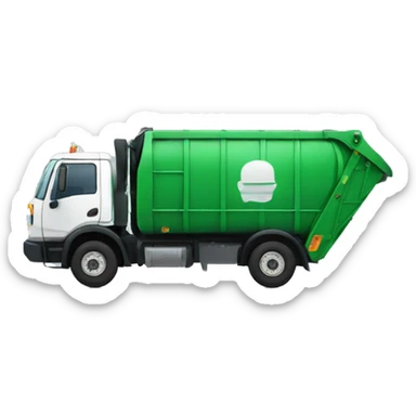 garbage truck side view sticker