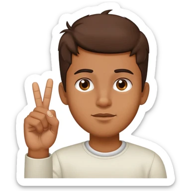 Brown boy sticking up middle finger sticker