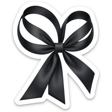 Black mourn ribbon (not like bow) sticker