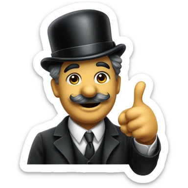Charlie Chaplin thumbs up sticker