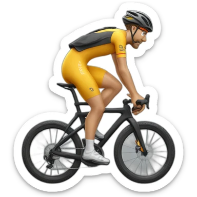 Tired MTB cyclist sticker
