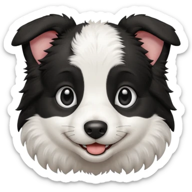 smile, baby bordercollie, only face  sticker
