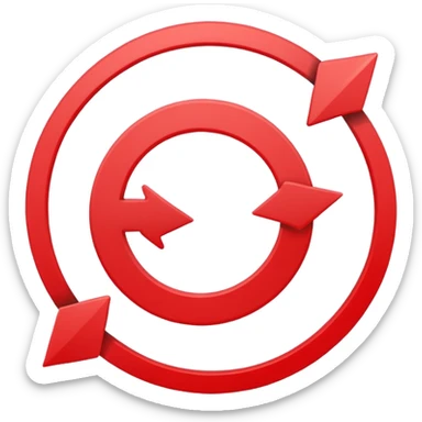 Prompt 15: "Is your backup plan."
Graphic: 🔄 Refresh/loop arrows icon (white with red highlights).
Animation: Arrows rotate smoothly.
Background: Transparent. sticker