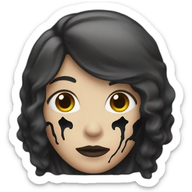Femme avec tête de mort sticker