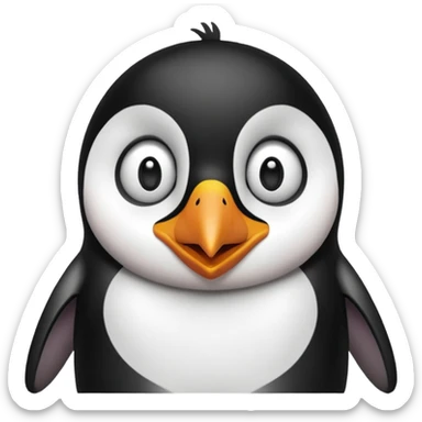 mind blown penguin sticker