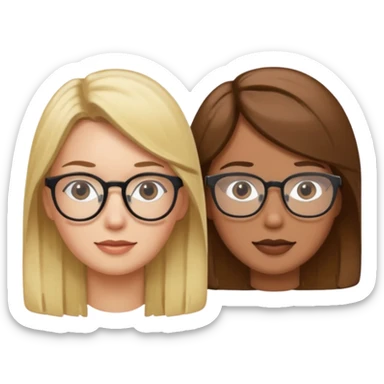 no, one is blonde without glasses, another one brown haired with glasses sticker
