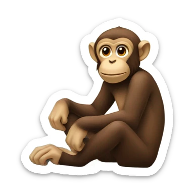 Monkey on a mountain  sticker