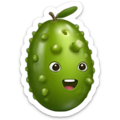 green olive with a gherkin inside sticker