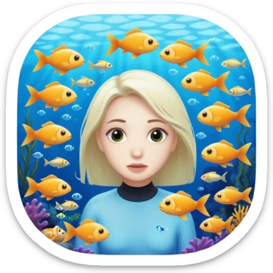 Sleeping with the fishes sticker