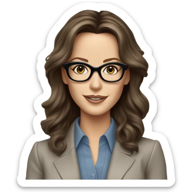 Kate Beckinsale, glasses, blue eyes happy elegant lifelike  sticker