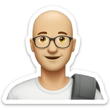 bald guy in front of the mount sticker