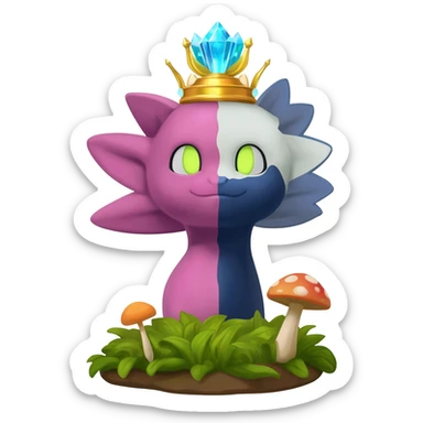 Diancie-Amaura-Aurorus-crystal-flower-Shirin-shroom-shrub-avatar-aesthetic-fusion sticker