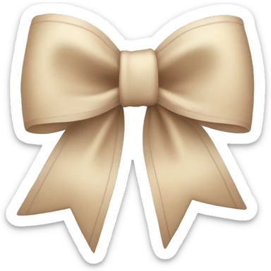 a cute beige bow  sticker