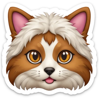 cat and dog one body sticker