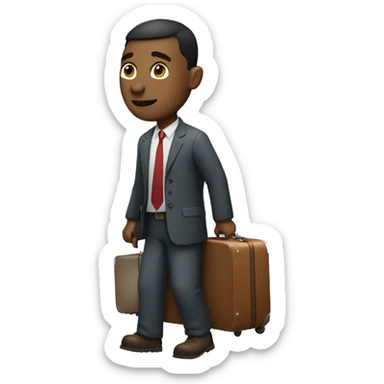 A guy with a suitcase  sticker