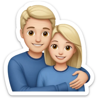 Couple hugs  sticker