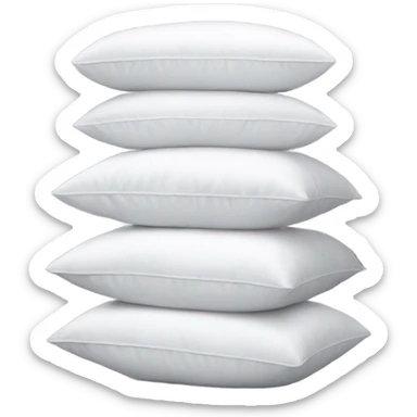 white pillow stack sticker