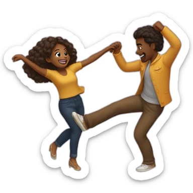 Couple dancing  sticker