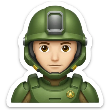 soldier with masterchief helmet sticker