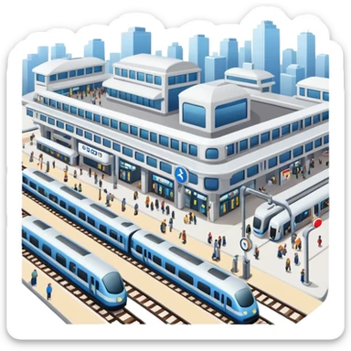 train station sticker