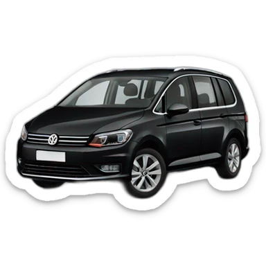 Black Volkswagen touran sticker