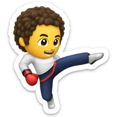 Thigh kick kickboxing  sticker