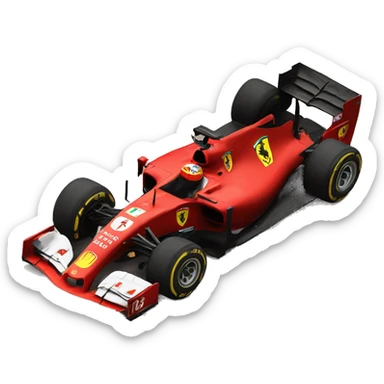 Ferrari f1 car with number 16 on front wing sticker