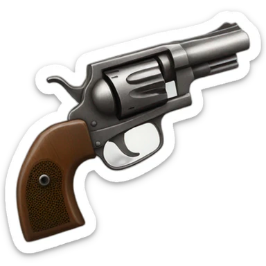 A revolver that is shooting out beavers sticker