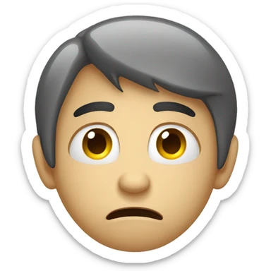 stressed anxious scared person sticker