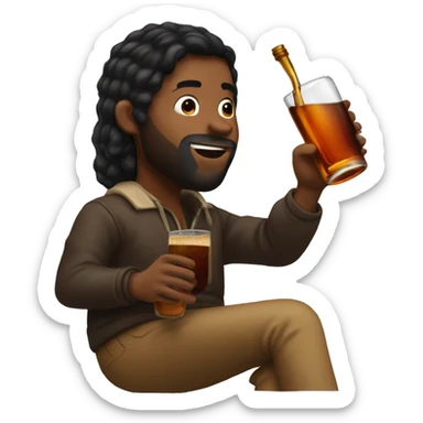 Me drinking a Hennessy bottle  sticker