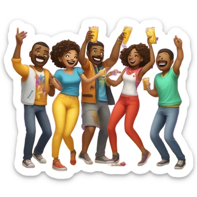 Insane party fun time with friends heinous fun  sticker