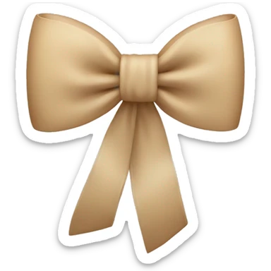 Beige bow sticker