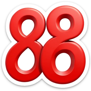 Bold red number 10000 with energetic double underlines like the 100 emoji, vibrant and dynamic design conveying extreme approval and excitement sticker