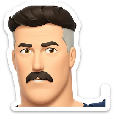 charming guy with wine glass sticker