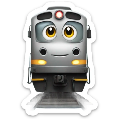 A electric locomotive (With little Kirby eyes on the front of the trains face) sticker