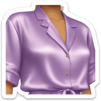Light purple silk pajamas set sticker