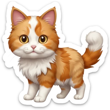 cute cat walking on the street sticker