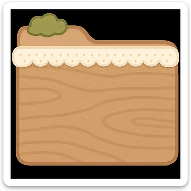 Render this folder. Remove the plants. KEEP THE STYLE INTACT. Render it as if it were open. white frills, but the plants at the very top can stay. sticker