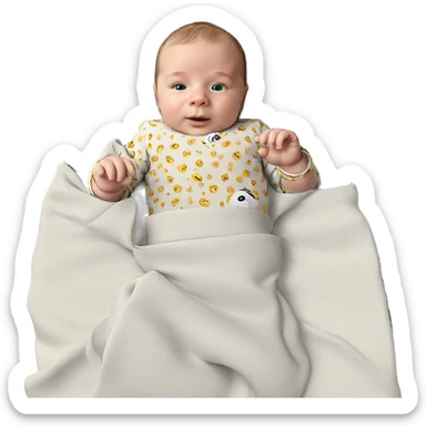 realistic baby girl portrait sticker