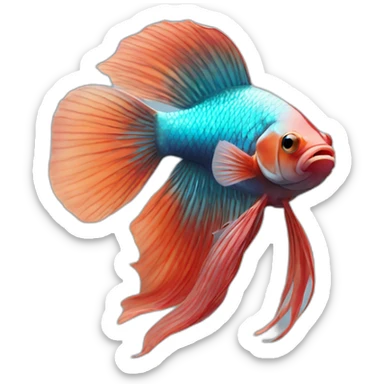 beta fish sticker