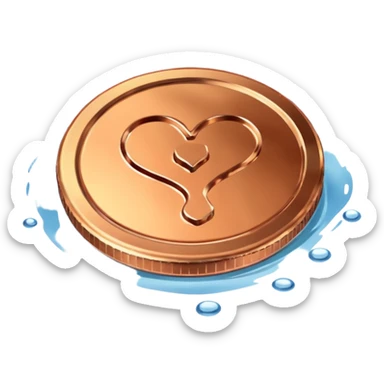 Coin in Water sticker