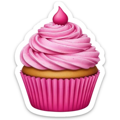 super realistic hot pink rocco cupcake sticker