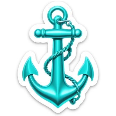 A neon cyberpunk anchor sticker