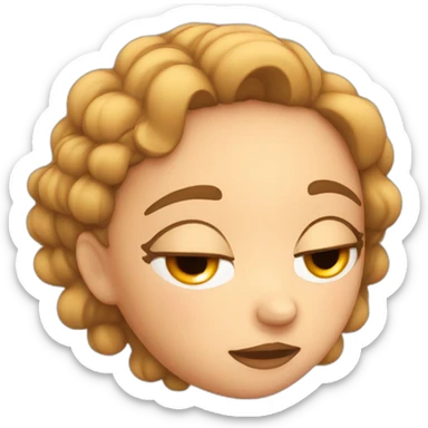 girl fall asleep sticker