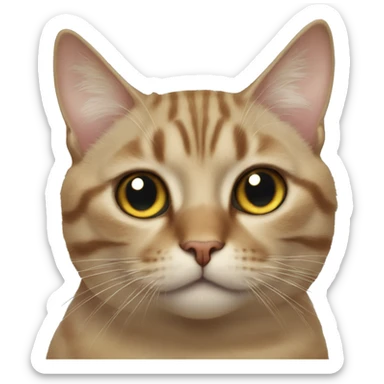 Cat with butterfly on his nose sticker