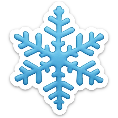 light blue snowflake sticker