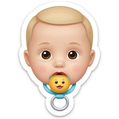 a baby with pacifier sticker