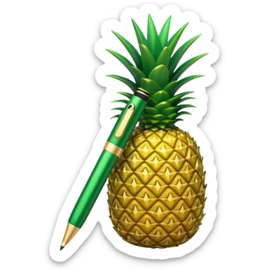 Pineapple Pen Mixed With Apple Pen sticker
